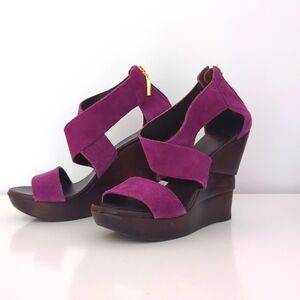 Diane von Fürstenberg (DvF) Opal Wedges, Purple, 7.5M